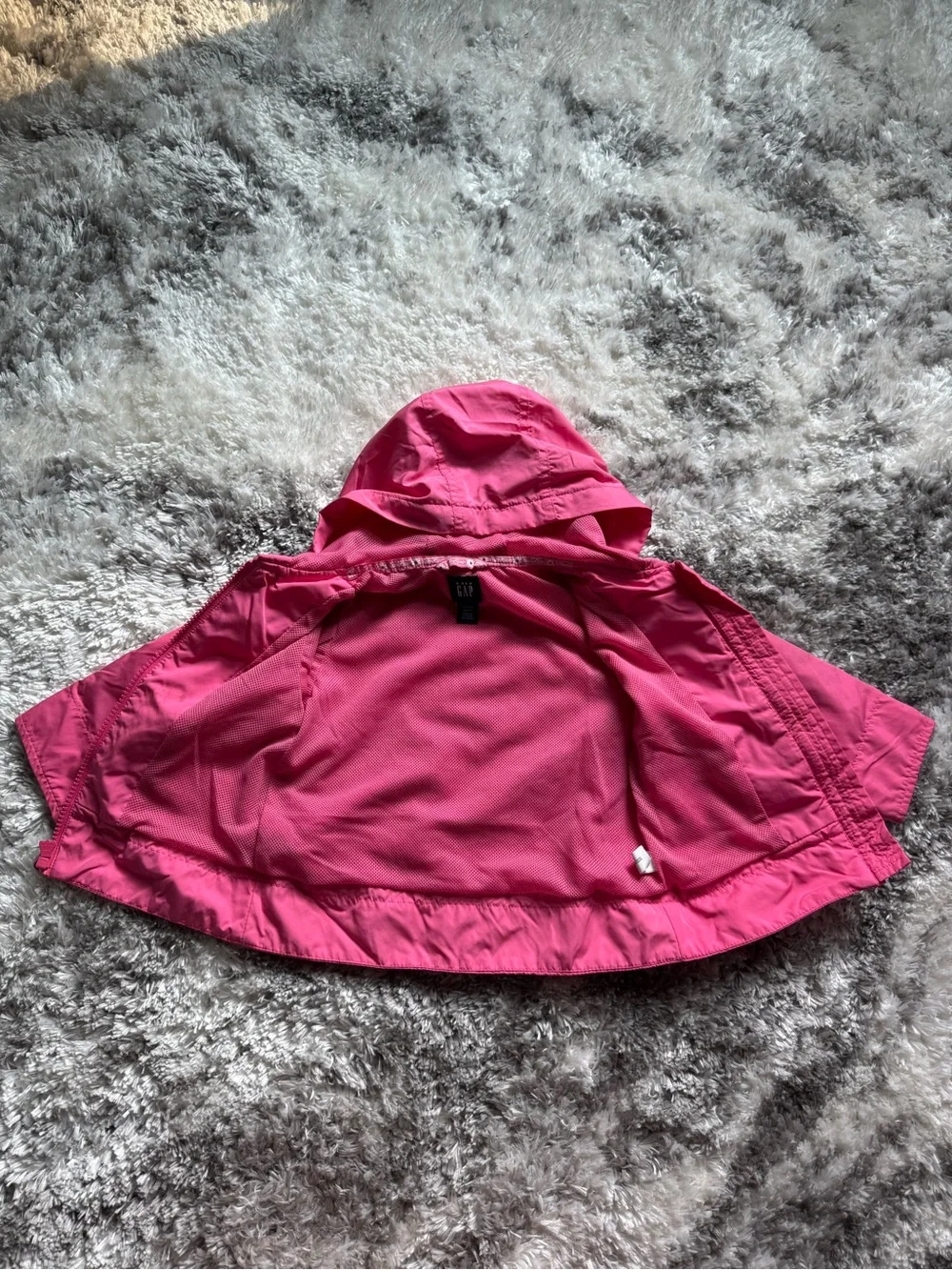 Baby GAP Y2K Lightweight Hooded Pink Windbreaker Rain Jacket — 2 years
